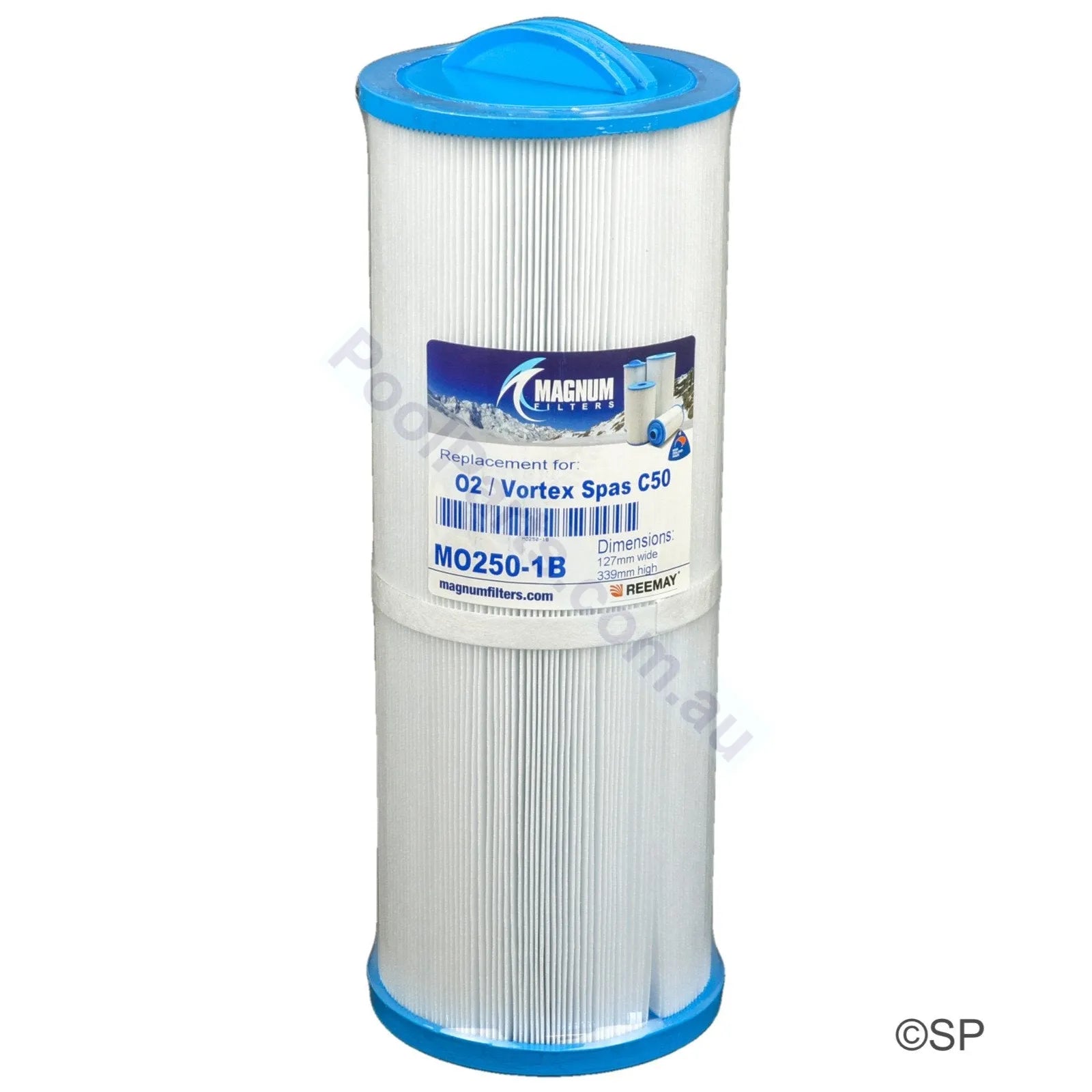 340mm x 128mm Maax, Oasis, Vortex, O2, Escape, Rising Dragon Cartridge Filter Replacement - Heater and Spa Parts