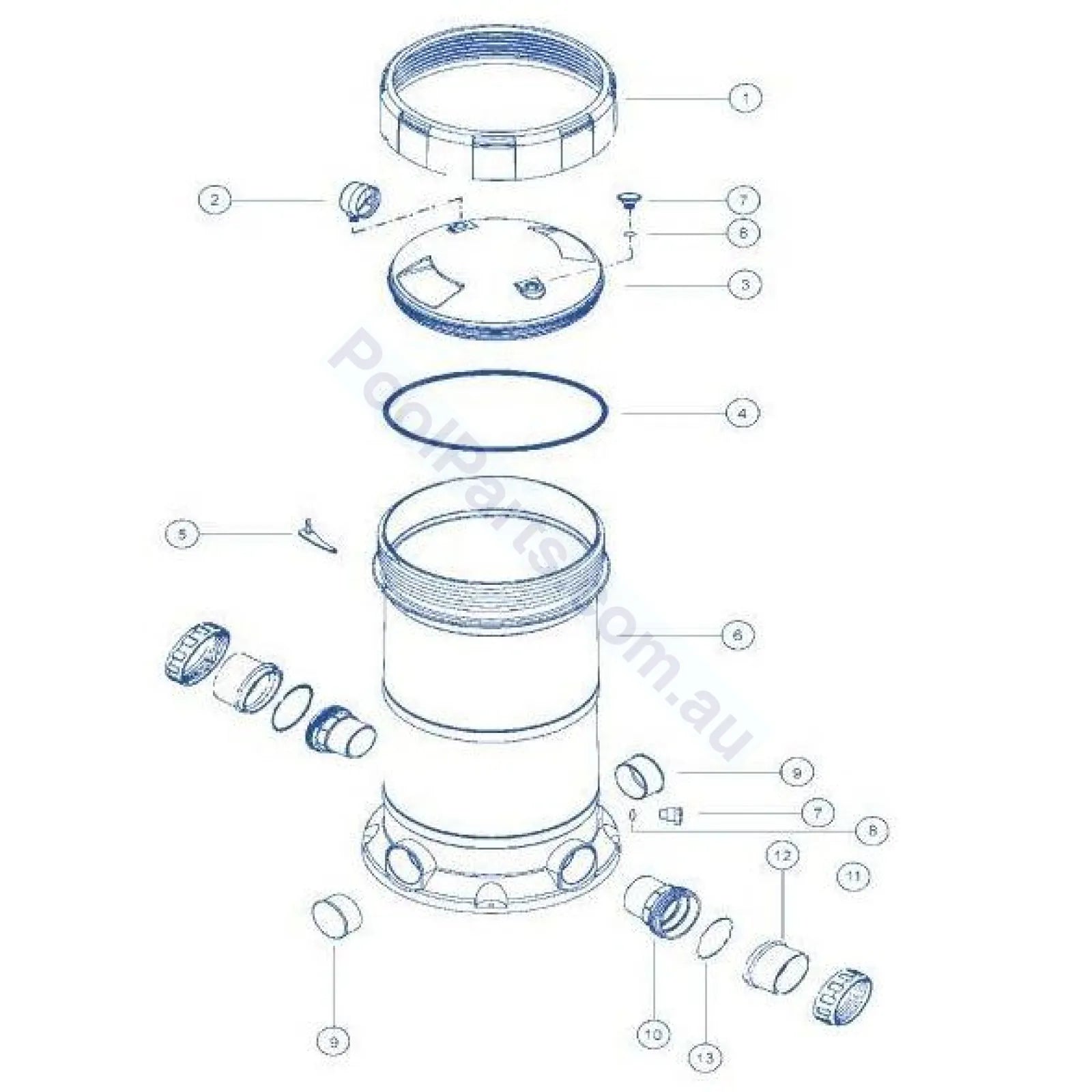 O-Ring for Astralpool Hurlcon ZX Cartridge Filters - Heater and Spa Parts