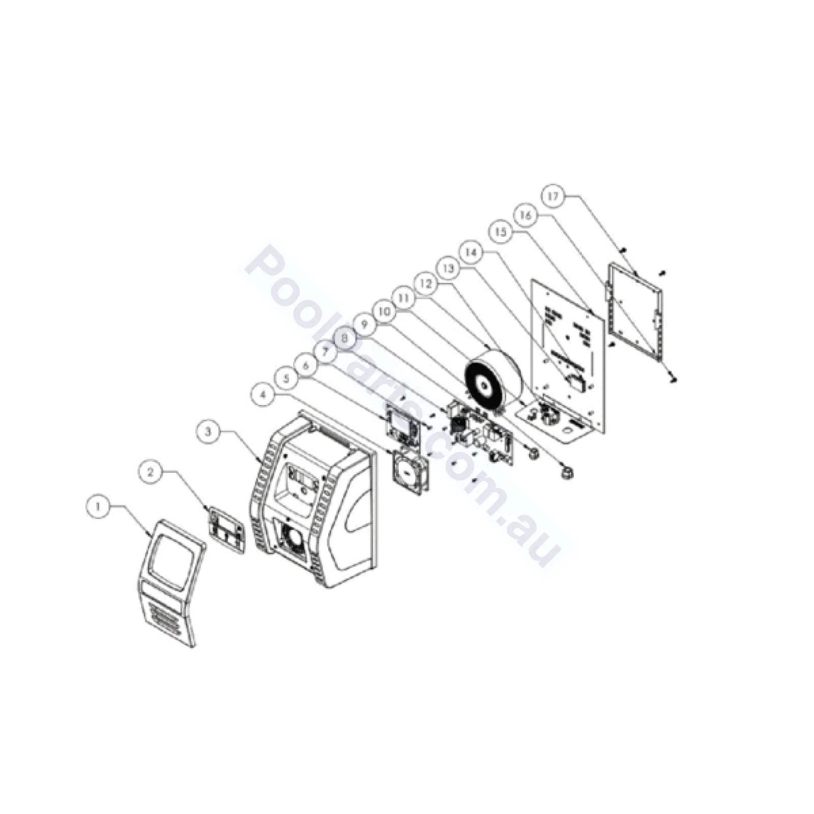 Astralpool E25 & E35 Main Power PCB for Salt Chlorinators - Heater and Spa Parts