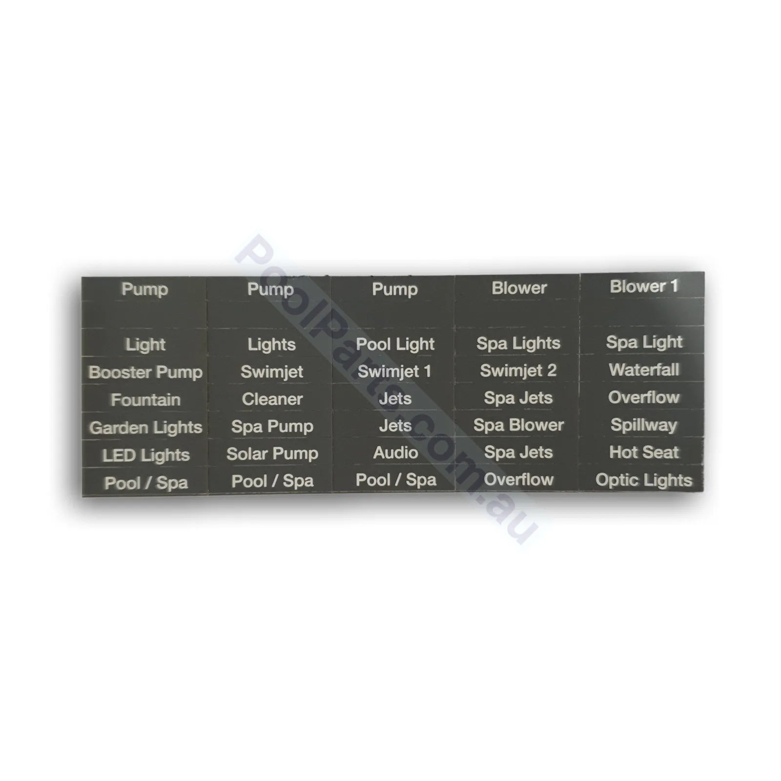 Sticker Labels for Hurlcon Astralpool Genus 3 4 and Plus 4 Remote Control Panels - Heater and Spa Parts